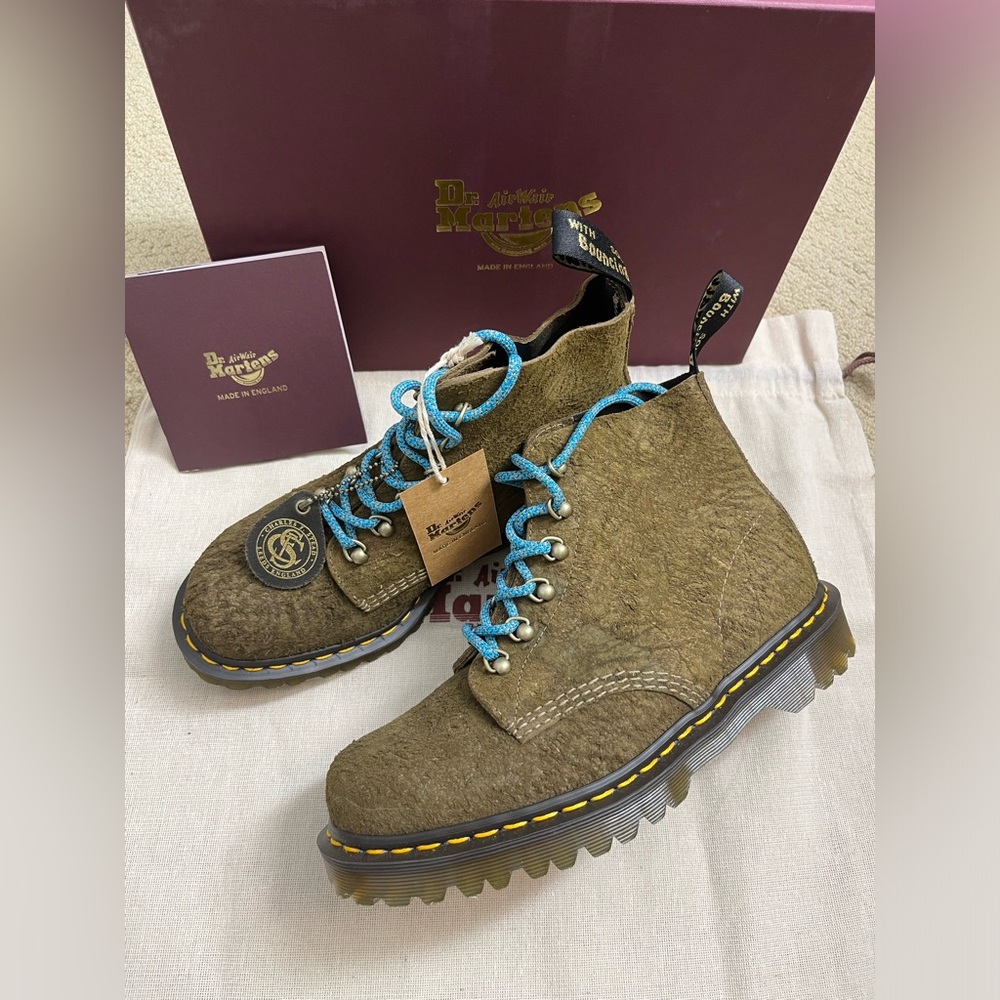 Wollaston factory MADE IN ENGLAND~ Dr. Martens 101 HARDWARE SUEDE ANKLE MSRP$290